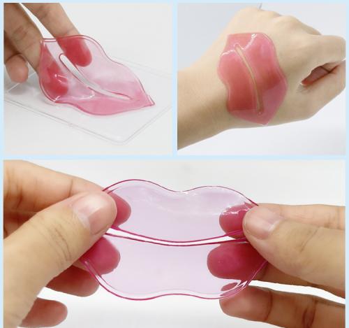 Foglio di maschera per labbra rosa per labbra secche
