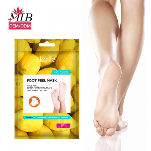 maschera piedi esfoliante al limone