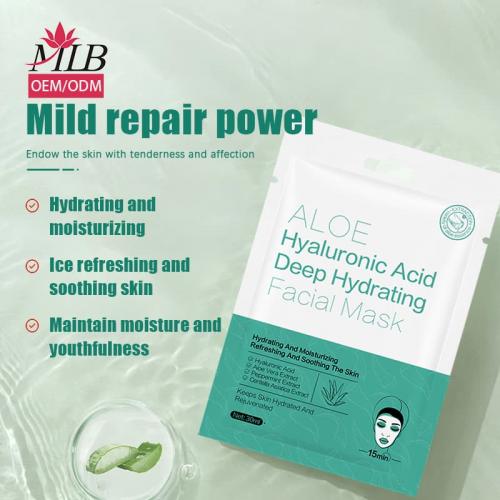 Maschera viso idratante all'acido ialuronico all'aloe