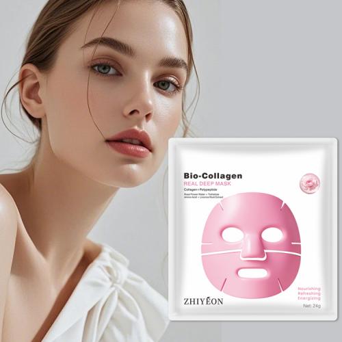Maschera viso rinfrescante rinfrescante trasparente di collagene