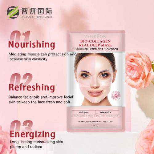 Maschera facciale rinfrescante trasparente trasparente di collagene